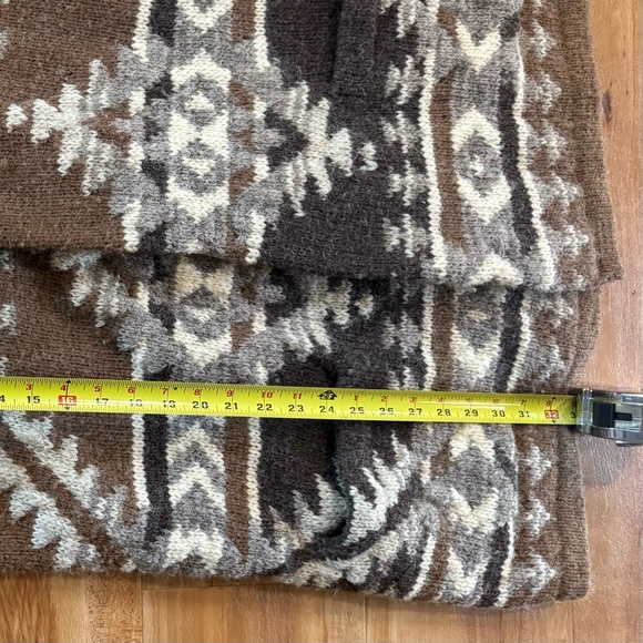 Ralph Lauren Southwestern Navajo 100% Wool Hand Knit Cardigan Waist Tie S/P Polo - Picture 11 of 11